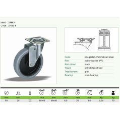 Bútorgörgő talpas szürke 50 33983