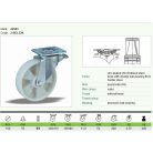 Kerék önbeálló 400kg PA fehér fékes 160 42563