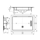 Kéményajtó 120x180 mm fehér sima