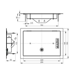 Kéményajtó 120x180 mm fehér sima