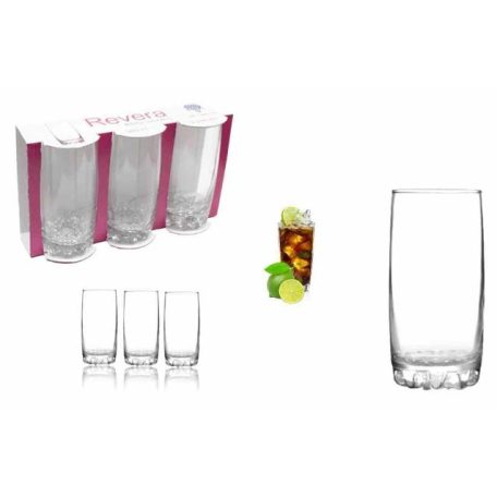 ***Pohár Üveg Revera Üdit 370Ml 3Db