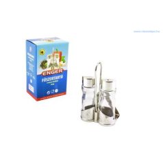 Fűszertartó Üveg 2R.+Tartó /Eng-030