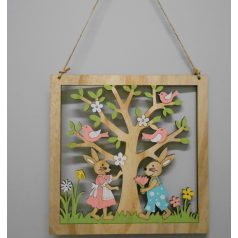 A Dekor 22X22Cm Nyuszik+Fa HY-4959 