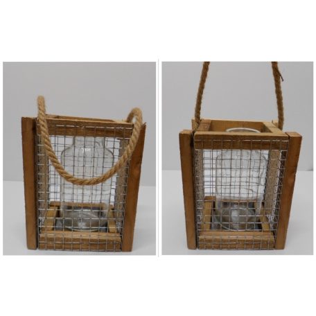 Sq21032-2 Szögletes Lampion 19Cm SQ21032-