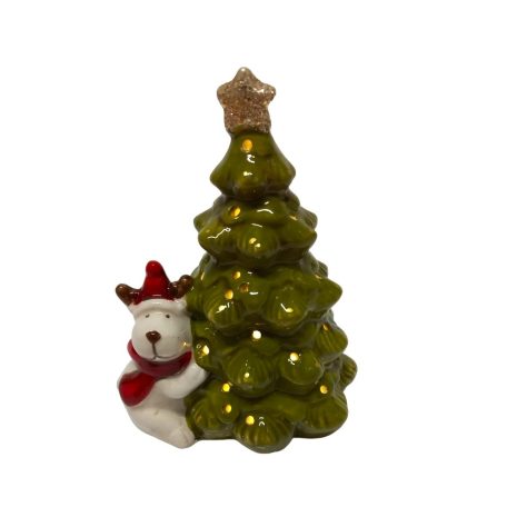 Fenyőfa Rénszarv.14 Cm Led AT238078