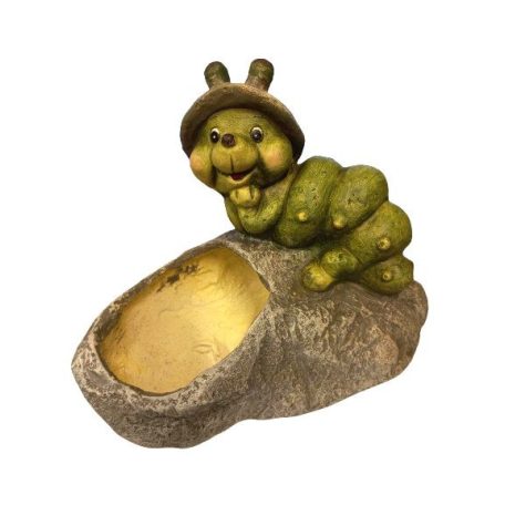 Dekor Kő Kaspó Hernyóval30Cm 241157 D