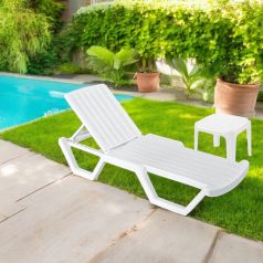 Napozóágy fehér  188x71 cm