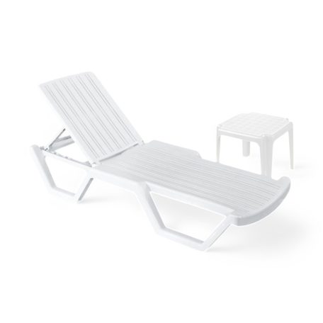 Napozóágy fehér  188x71 cm