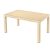 Rattan  hatású műanyag  Asztal 150X90 Cm Cappuccino