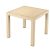 Rattan  Asztal 90X90 Cm Cappuccino