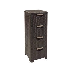 06605-210 Rattan 4 Fiókos Tároló Ba