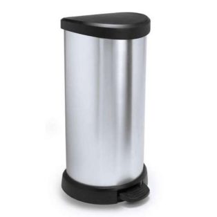 Curver fém hatású pedálos szemetes 40 L