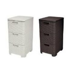 Rattan Fiókos Tároló 3X14 L