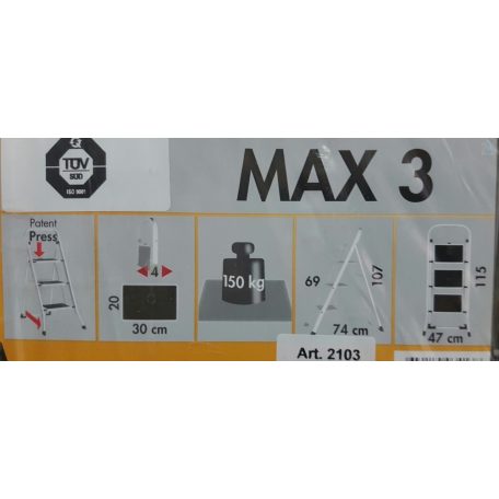 Fellépő 3r létra csúszásmentes 150kg-ig