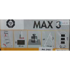 Fellépő létra 3 fokos 150kg-ig