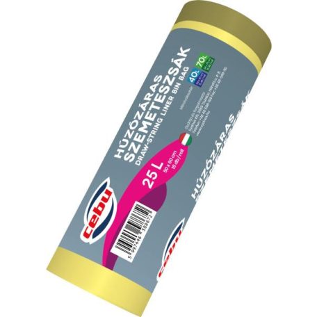Szemeteszsák behúzós 25L 15Db/Tek