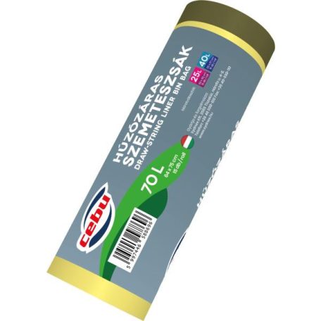 Szemeteszsák behúzós 70L