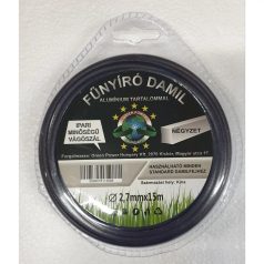 Műanyag vágószál alukevert 2,7mmx15 m négyszög