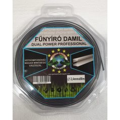 Műanyag vágószál Dual power 2,4mm x80 m négyszög