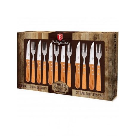 Berlinger Haus 12 részes steak késkészlet, fa nyéllel BH-2105N 