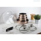 Berlinger Haus Metallic Rosegold Line 12 részes edénykészlet levehető nyéllel,márvány bevonattal BH-1591