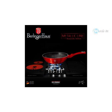 Berlinger Haus Metallic Burgundy Line wok márvány bevonattal, metál külső bevonattal 30 cm BH-6166