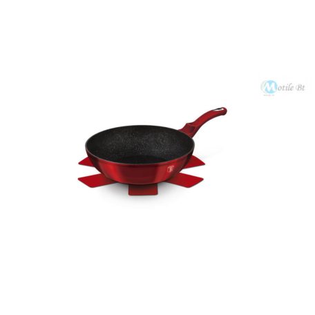 Berlinger Haus Metallic Burgundy Line wok márvány bevonattal, metál külső bevonattal 30 cm BH-6166