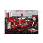 Berlinger Haus Metallic Burgundy Line wok márvány bevonattal, metál külső bevonattal 30 cm BH-6166