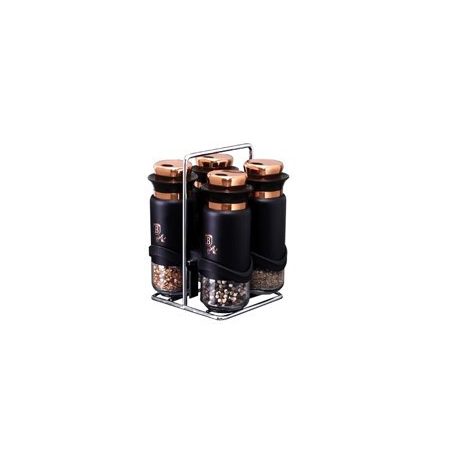 Berlinger Haus Black Rose Collection 5 részes fűszertartó készlet állvánnyal BH-1999 