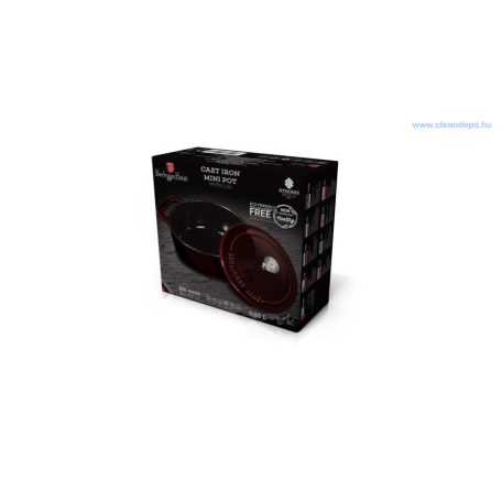Berlinger Haus Metallic Burgundy Line öntöttvas mini fazék fedővel, 12 cm, burgundy BH-6496