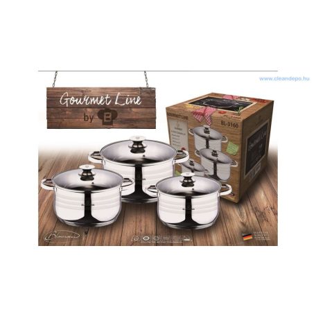 Blaumann Gourmet Line 6 részes rozsdamentes acél edénykészlet BL-3160 