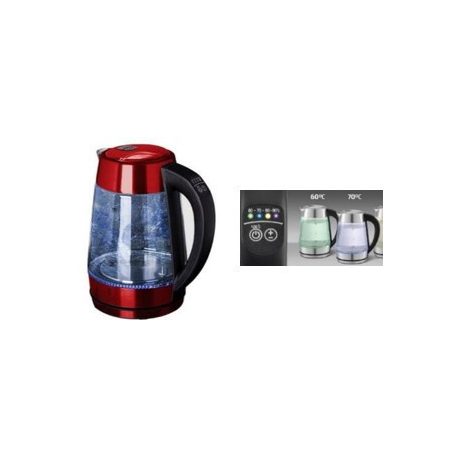 Berlinger Haus Metallic Burgundy Line rozsdamentes acél elektromos vízforraló hőfokszabályzóval, 1,7 liter  BH-9128