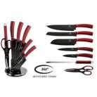 Berlinger Haus Metallic Burgundy Line 8 részes késkészlet akril állvánnyal  BH-2562N