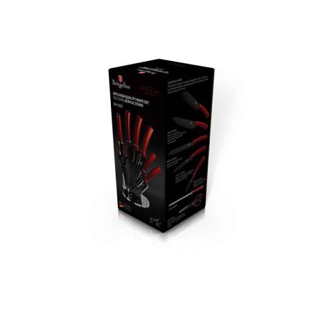 Berlinger Haus Metallic Burgundy Line 8 részes késkészlet akril állvánnyal  BH-2562N