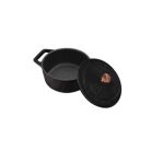 Berlinger Haus Black Rose Collection öntöttvas mini fazék fedővel, 10 cm, fekete/rosegold BH-6489