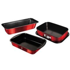   Berlinger Haus Burgundy Metallic Line sütőforma készlet 3 részes, tapadásmentes bevonattal BH-7632