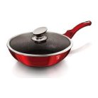 Berlinger Haus Metallic Burgundy Line wok márvány bevonattal, fedővel, 28 cm BH-1265