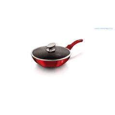   Berlinger Haus Metallic Burgundy Line wok márvány bevonattal, fedővel, 28 cm BH-1265