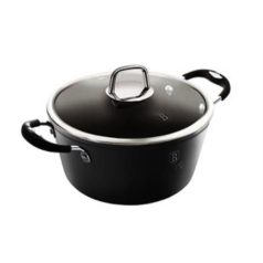   Berlinger Haus Black Professional Line magas lábas titán bevonattal, szilikon fogókkal, fedővel, 28 cm BH-6124