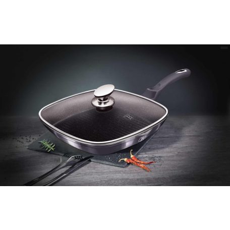 Berlinger Haus Carbon Pro Collection grill serpenyő márvány bevonattal  fedővel BH-6909  