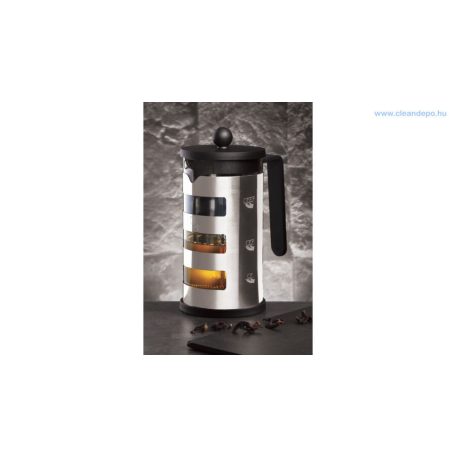 Berlinger Haus Black Silver Collection rozsdamentes dugattyús kávé- és teafőző, 1 liter BH-7807