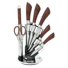   Berlinger Haus Ebony Rosewood Collecton 8 részes késkészlet akril állvánnyal BH-2290