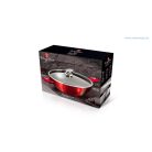 Berlinger Haus Metallic Burgundy Line wok fedővel, márvány bevonattal, metál külső bevonattal, 30 cm  BH-7110