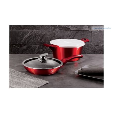 Berlinger Haus Metallic Burgundy Line 4 részes edénykészlet márvány bevonattal, metál külső bevonattal  BH-6779 