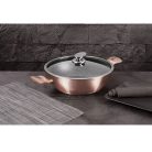 Berlinger Haus Metallic Rosegold Line wok fedővel, márvány bevonattal, metál külső bevonattal  30 cm BH-7100 
