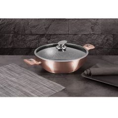   Berlinger Haus Metallic Rosegold Line wok fedővel, márvány bevonattal, metál külső bevonattal  30 cm BH-7100 