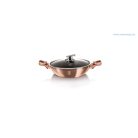 Berlinger Haus Metallic Rosegold Line wok fedővel, márvány bevonattal, metál külső bevonattal  30 cm BH-7100 