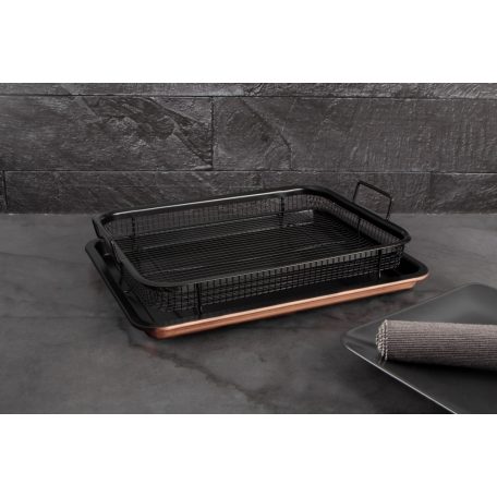 Berlinger Haus Metallic Rosegold Line tepsi titán bevonattal, sütőkosárral BH-7856