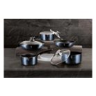 Berlinger Haus Metallci Aquamarine Line 12 részes edénykészlet márvány bevonattal, levehető nyéllel  BH-6101 