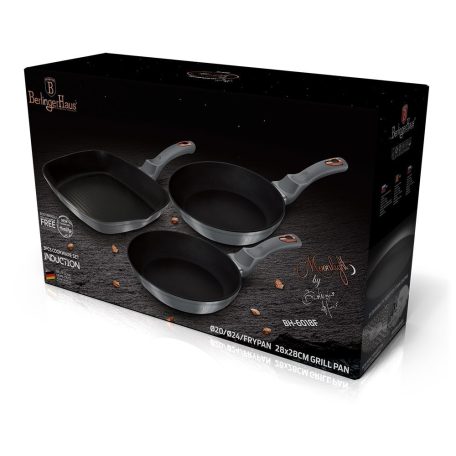 Berlinger Haus Moonlight Collection 3 részes serpenyő szett BH-6018F 